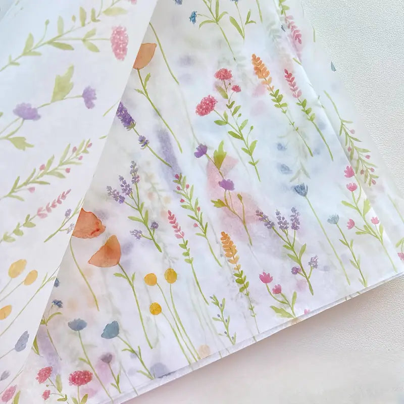 PAPEL ENVOLTURA ESTILO FLORAL 14x20