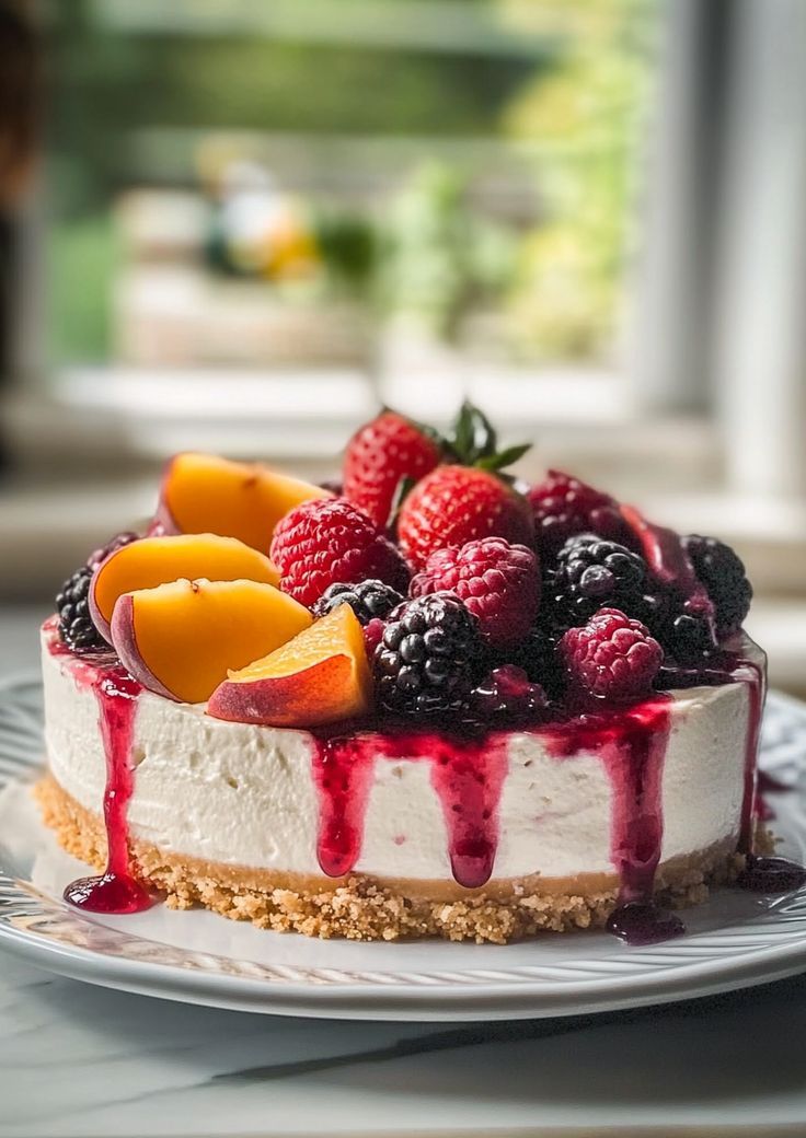 PEACH AND SWEET BERRIES