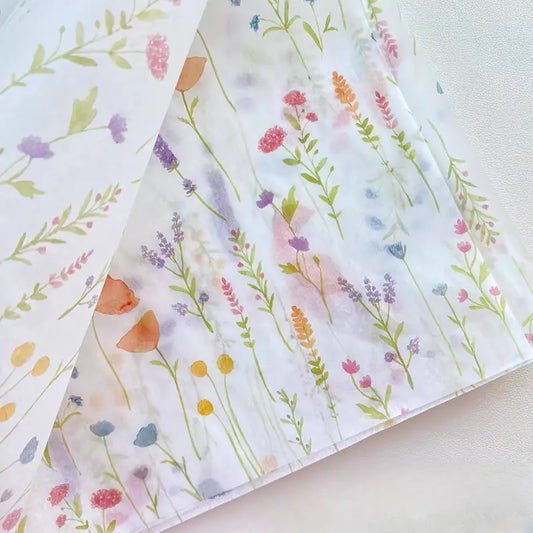 PAPEL ENVOLTURA ESTILO FLORAL 14x20